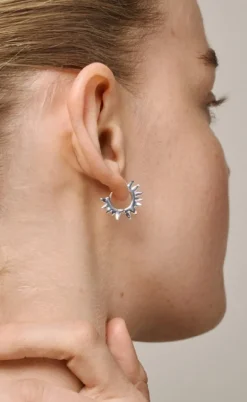 ENAMEL Copenhagen Øreringe - Sunshine Leaves - Silver Colour