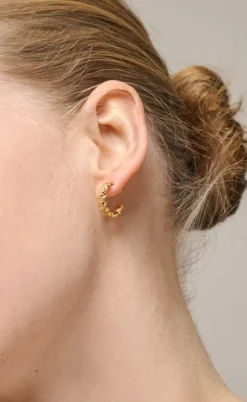 ENAMEL Copenhagen Øreringe - Sunshine Wreath - Gold Colour