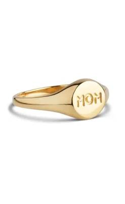 ENAMEL Copenhagen Ring - Mom Signet - Gold Colour