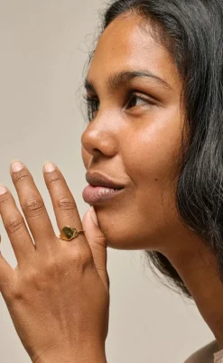 Enamel Copenhagen Ring - Sahara - Forgyldt