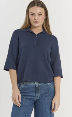 Freequent Bluse - Ani - Navy Blazer