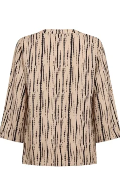 Freequent Bluse - Larin - Sand Melange w. Black