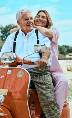 Freequent Bluse - Lava - Off White w. Fuchsia Pink