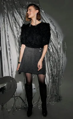 Freequent Bluse - Molurex - Black