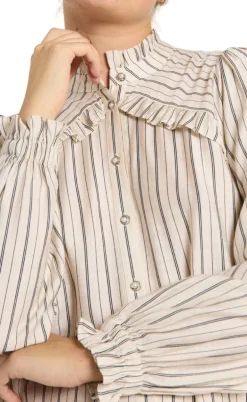 Freequent Bluse - Onilla - Moonbeam w. Black