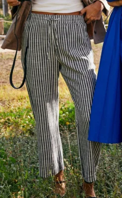 Freequent Bukser - Lava  - Black W. Off White