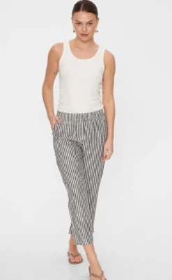 Freequent Bukser - Lava  - Black W. Off White