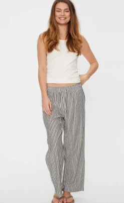 Freequent Bukser - Lava  - Black W. Off White