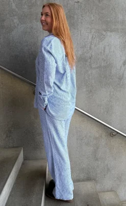 Freequent Bukser - Lava  - Off White w. Nebulas Blue