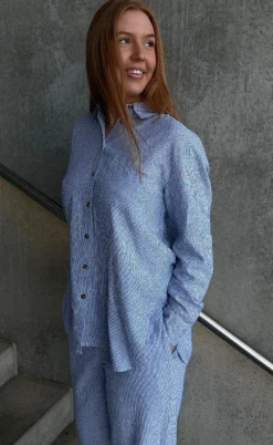 Freequent Bukser - Lava  - Off White w. Nebulas Blue