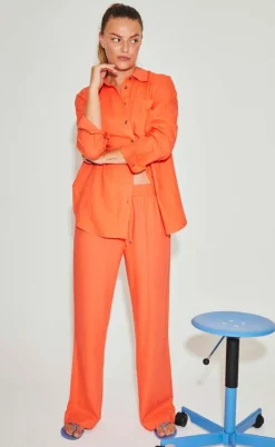 Freequent Bukser - Lava Ankle - Hot Coral