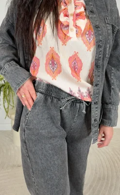 Freequent Bukser - Lisea - Vintage Grey Denim