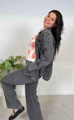 Freequent Bukser - Lisea - Vintage Grey Denim