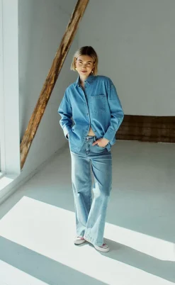 Freequent Bukser - Lopez - Light Blue Denim