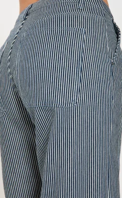 Freequent Bukser - Melly - Off-white w. Navy Blazer