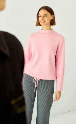 Freequent Bukser - Melly - Off-white w. Navy Blazer