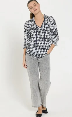 Freequent Bukser - Milly - Light Grey Denim