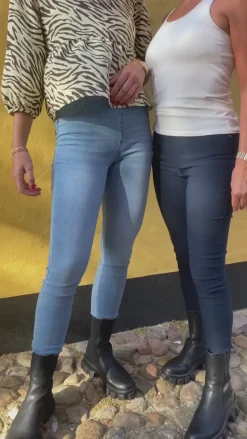 Freequent Bukser - Shantal Ankle Broken - Bleached Blue Denim