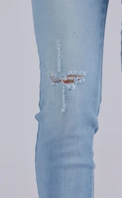 Freequent Bukser - Shantal Ankle Broken - Bleached Blue Denim