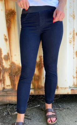 Freequent Bukser - Shantal Ankle Raw - Dark Blue Denim