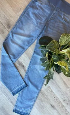 Freequent Bukser - Shantal Ankle Raw - Light Blue