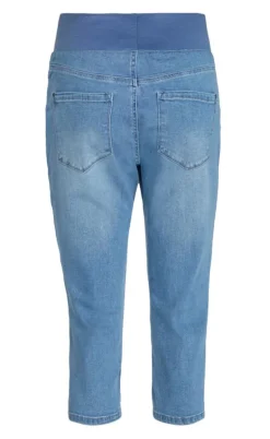 Freequent Bukser - Shantal Capri Denim - Light Blue Denim