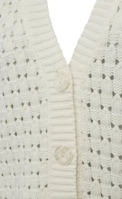 Freequent Cardigan - Flotta - Star Off-White