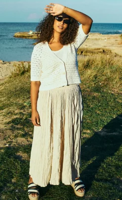 Freequent Cardigan - Flotta - Star Off-White