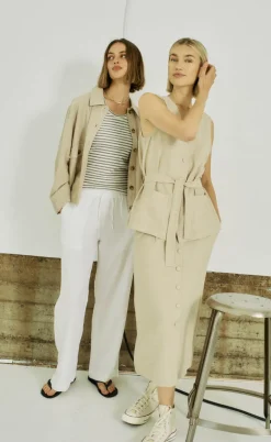 Freequent Jakke - Lava - Sand Melange