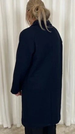 Freequent Jakke - Mellon Long - Navy Blazer