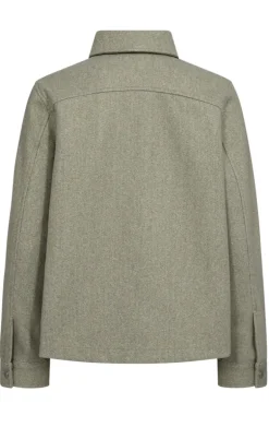 Freequent Jakke - Yanna - Deep Lichen Green Mel.