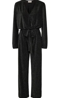Freequent Jumpsuit - Glitto - Black W. Silver