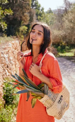 Freequent Kjole - Laluna - Hot Coral