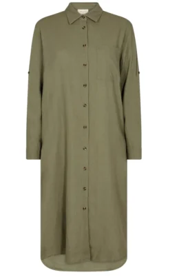 Freequent Kjole - Lava - Deep Lichen Green