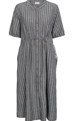 Freequent Kjole - Lava - Navy Blazer W. Star Off-White