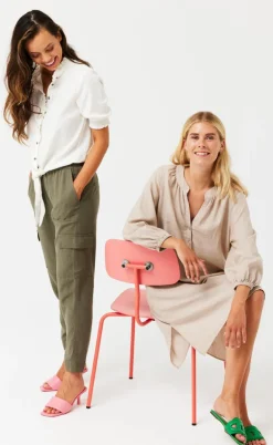 Freequent Kjole - Lava Kaftan - Sand Melange