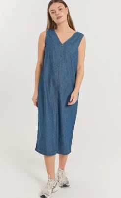 Freequent Kjole - Lisea 207090 - Medium Blue Denim