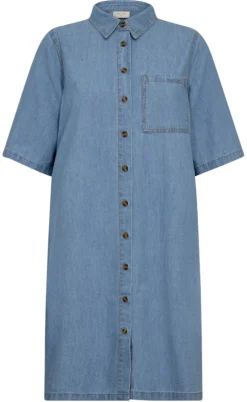 Freequent Kjole - Lisea - Light Blue Denim