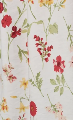 Freequent Kjole - Mele - Brilliant White w. Hot Coral