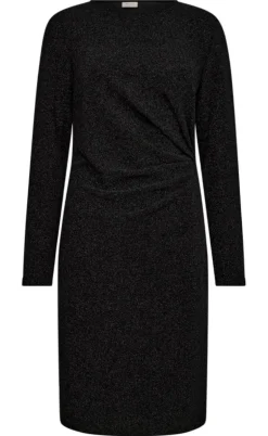 Freequent Kjole - Sissel - Black W. Black Metallic