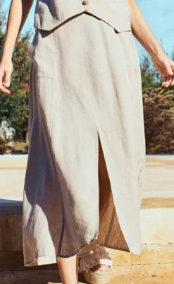 Freequent Nederdel - Lava - Sand Melange