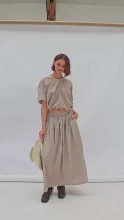 Freequent Nederdel - Mindy - Simply Taupe