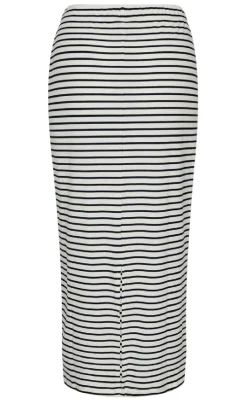 Freequent Nederdel - Zia - Brilliant White w. Navy Blazer