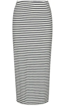 Freequent Nederdel - Zia - Brilliant White w. Navy Blazer