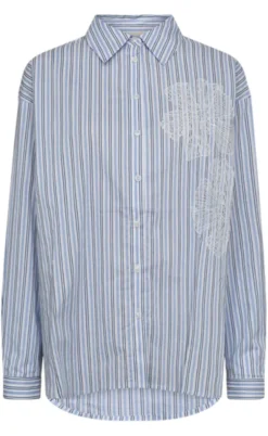 Freequent Skjorte - Cirene - Star Off-white w. Chambray