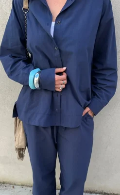 Freequent Skjorte - Jally - Navy/Blazer