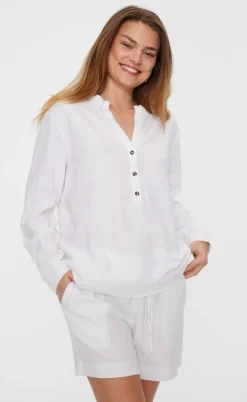 Freequent Skjorte - Lava - Brilliant White