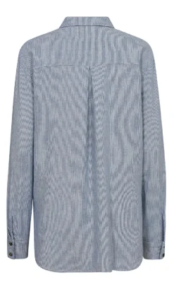 Freequent Skjorte - Lava - Off-white w. Nebulas Blue