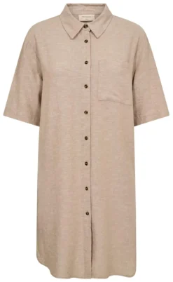 Freequent Skjorte - Lava - Sand Melange