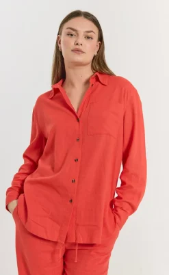 Freequent Skjorte - Lava Simple - Bittersweet